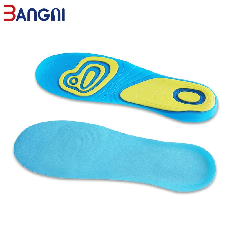 

3ANGNI Orthopedic TPE Silicone gel insoles Men Women shoes Shock Absorption Shoe pads High Heel Foot Care for Plantar Fasciitis