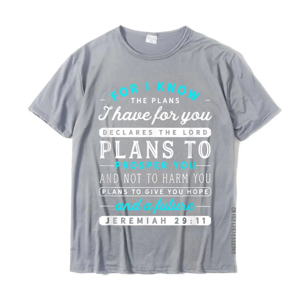 Slim Fit Crewneck T-shirts Summer Tops Shirts Short Sleeve 2021 New 100% Cotton Fabric Custom Tops & Tees Design Mens Christian Jeremiah 29 11 Hope Bible Verse Scripture Quote T-Shirt__MZ21789 grey