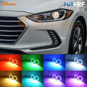 

For Hyundai Elantra Avante AD 2016 2017 2018 Excellent RF remote Bluetooth APP Multi-Color Ultra bright RGB LED Angel Eyes kit