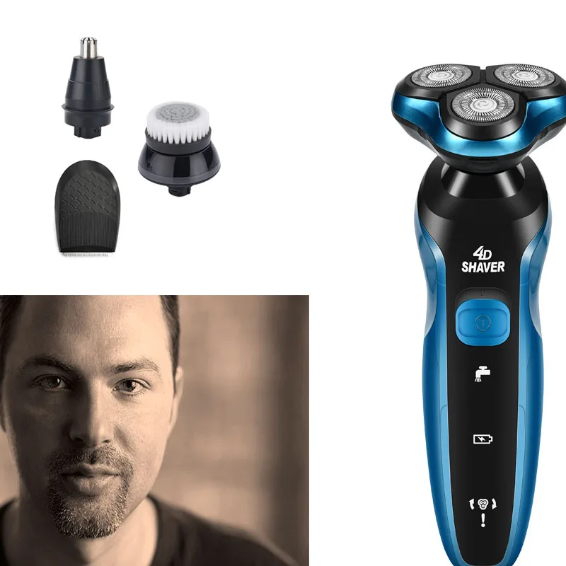 Hot Sell Electric Shaver 4 In 1 Multifunction 3 Head Floating Body Washing Hair Trimmer Face Care Men Beard Trimmer Machine F30