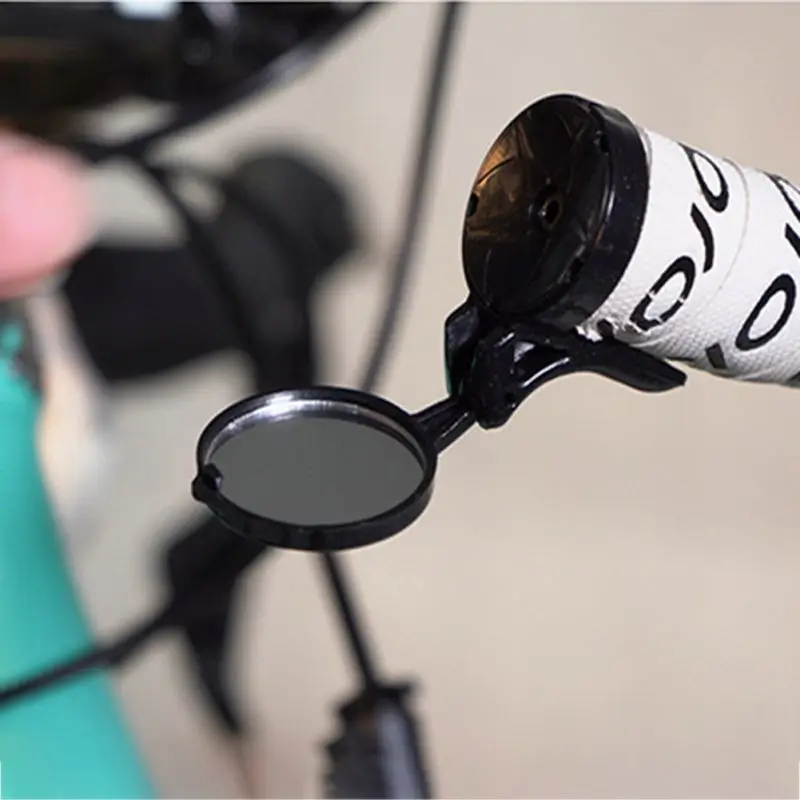 

Bicycle Handlebar External Reflector Mirrors Steering Wheel Cover Adjustable Acrylic 360 Degree Rotation Rearview Mirror