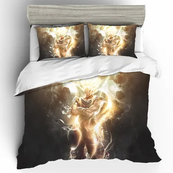 

Linen Cotton 3D Home Textiles Bed Dragon Ball Linen Set King Size Bedspread Luxury Couple Bedding Set Duvets And Linen Sets Bed