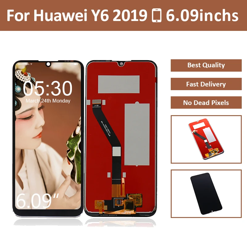 10 шт./lotsFor huawei Y6 Honor 8A Y6 Prime ЖК-дисплей сенсорный экран в сборе дигитайзер сенсор для huawei Y6 экран