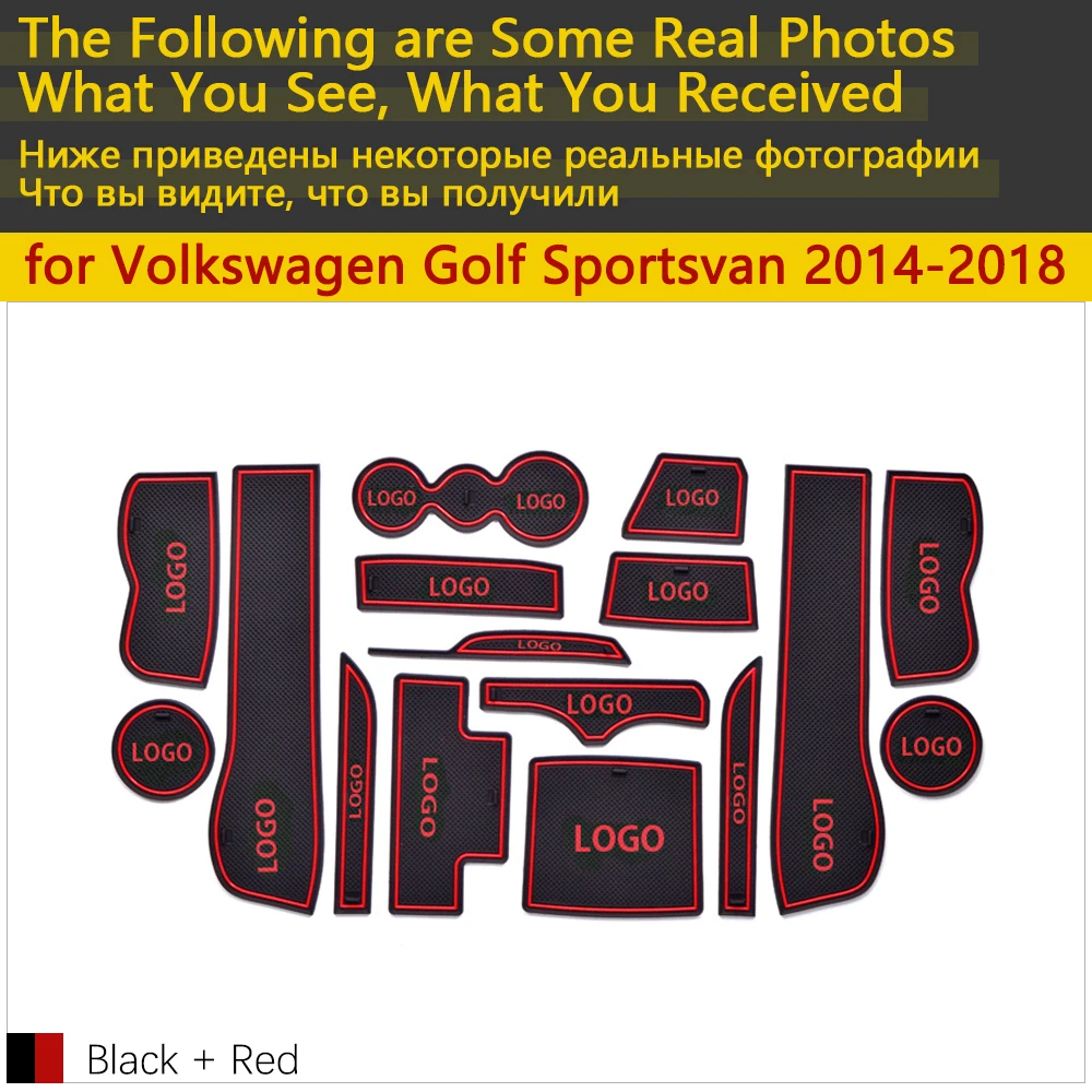 Противоскользящие резиновые чашки подушки двери паз коврик для Volkswagen Golf SV Sportsvan~ аксессуары наклейки коврик для телефона