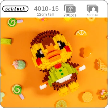 

SC 4010-15 Game Animal Crossing Duck Bird Molly 3D Model 700pcs DIY Mini Diamond Blocks Bricks Building Toy for Children no Box
