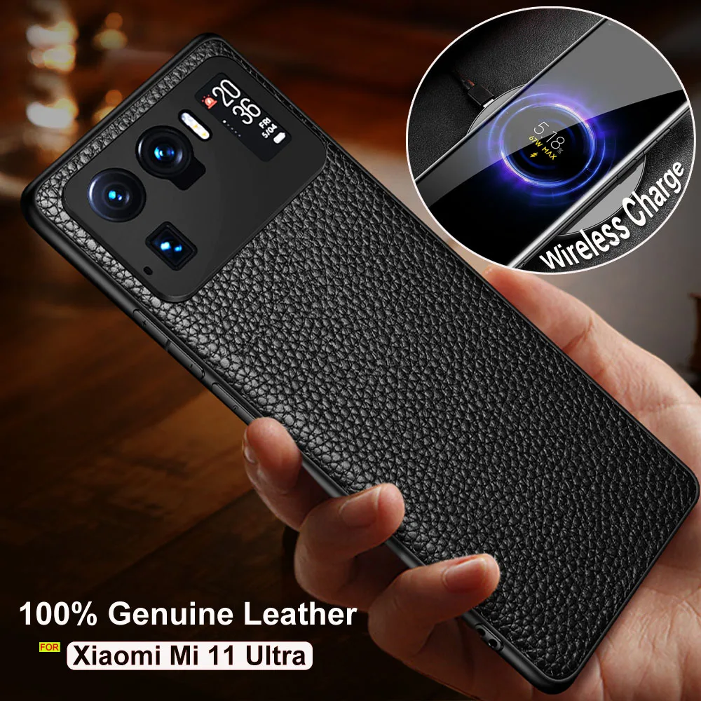 Genuine Leather Case For Xiaomi Mi 11 Ultra Case Luxury Phone Case