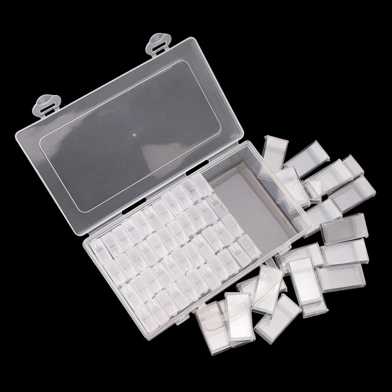 

64 Girds 5D DIY Square Diamond Painting Tools Storage Box Rhinestone Container Box Diamond Painting Accessories Organizer Case