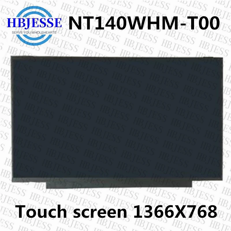 Original Novo 14.0 Nt140whm-t00 hd 1366*768 40 Pinos de Tela Lcd com Substituição do Painel de Matriz Toque Nt140whm T00 - Imagem 2