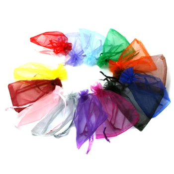 

10PCS/set Organza Bags Jewelry Packaging Bags Wedding Party Decoration Drawable Bags Gift Pouches 13x18CM