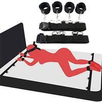 Zurückhalteset, BDSM-Bondage, Handschellen und Fußfesseln, Sklave auf dem Bett, offenes Bein, Flirt, Sexspielzeug für Frauen, Paare, Erotik, kein Vibrator 1