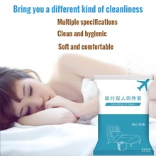 New White Sterile Bedding Quilt Cover Pillowcase Towel Bath Towel Two Person Suit Travel Portable Soft Hygiene Personal Products