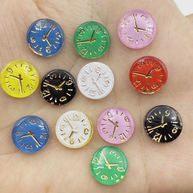 50Db Gyanta 12 Mm -Es Óra Lapos Hátsó Strassz Diy Scrapbook Díszítő Dekoráció Kézműves - Image 2