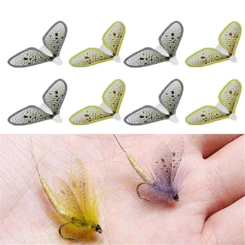 40 Pezzi Set Super Fine Pretagliato Realistico Adulto Mayfly Ali Sottili E Flessibili Materiali Per La Costruzione Di Mosche Per Esche Da Pesca Alla T