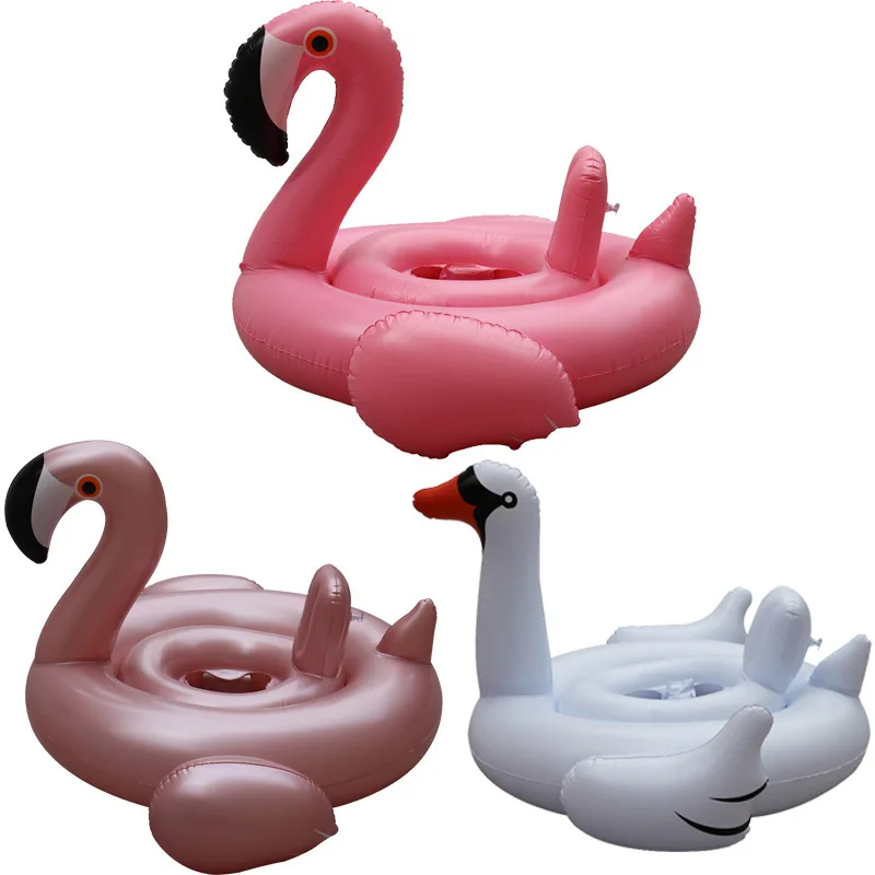 

Xiao Companion Children Rose Gold Flamingo Pedestal Ring Water Riding BABY'S Swim Ring Floating Row Inflatable Toy Floating