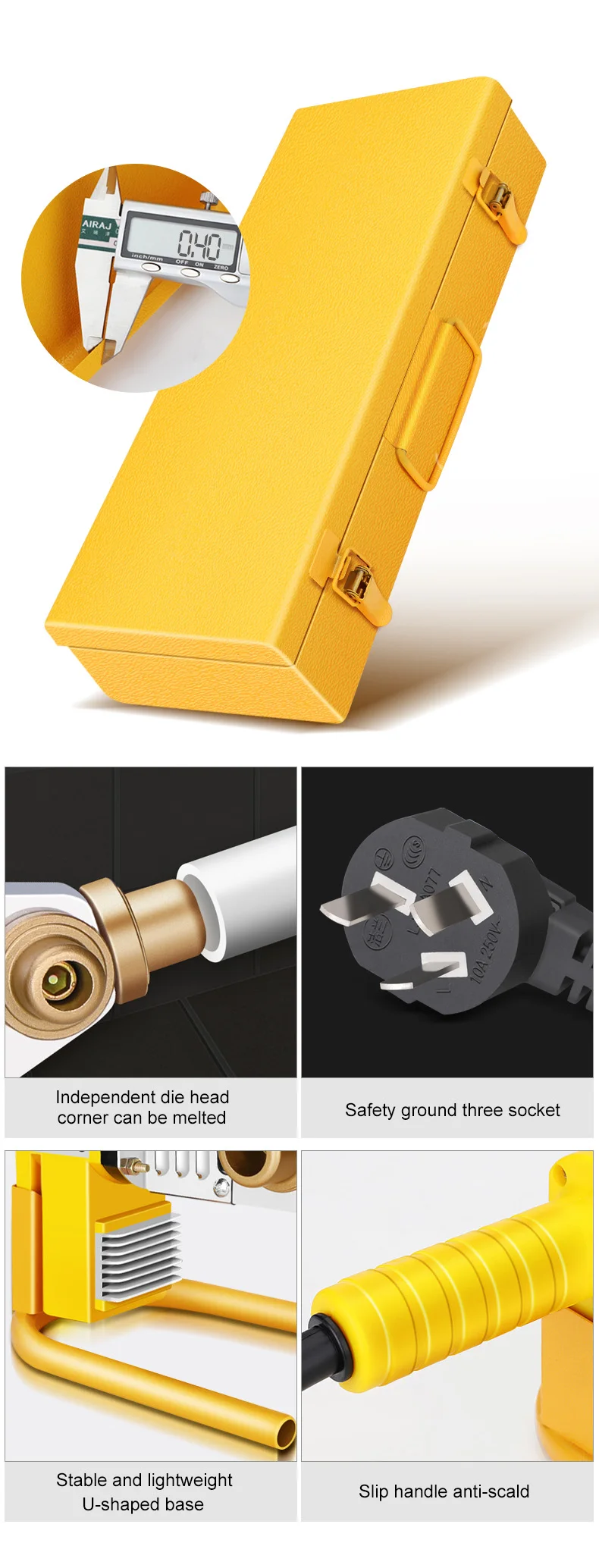 220V Household Water Pipe Hot Melt Machine 20mm 25mm 32mm Pipe Diameter Hydropower Engineering PPR Forming Welding Machine