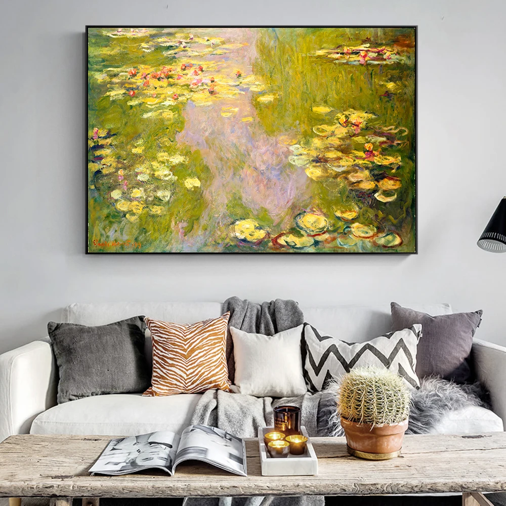 Monet ВОДНЫЕ ЛИЛИИ настенные картины impressionimpressionist знаменитая картина