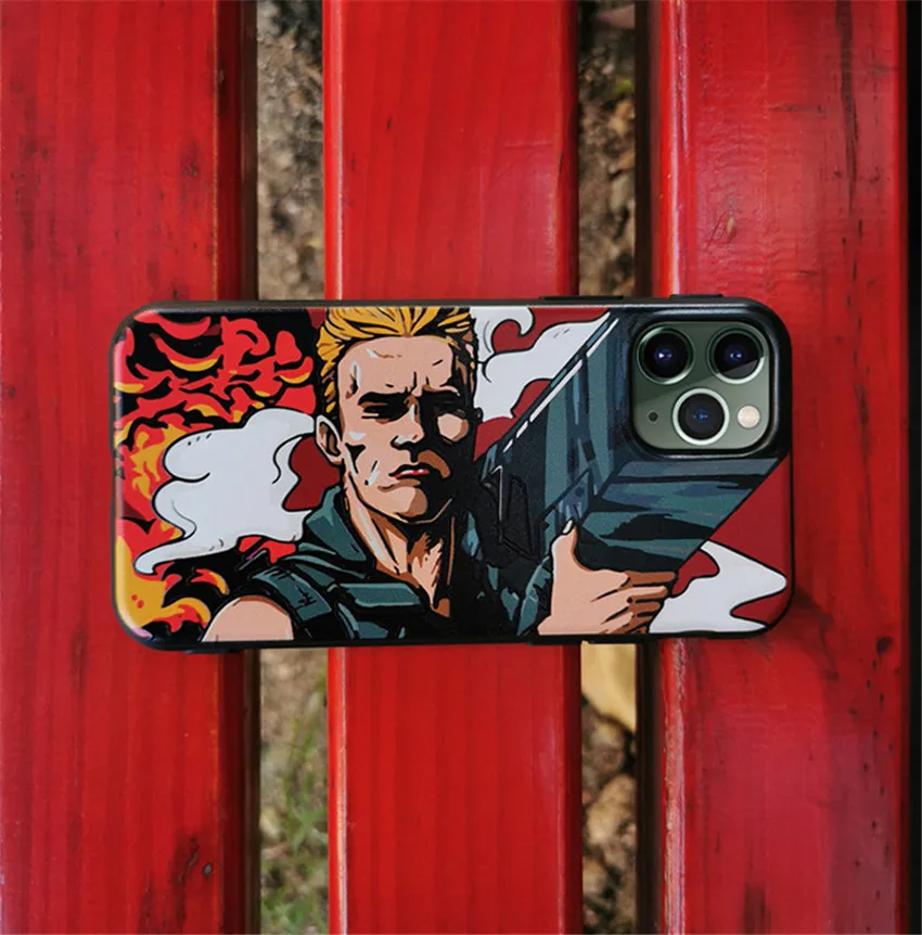 Чехол с пулеметом Терминатором для iphone 11 Pro max Promax Arnold COMMANDO ROCKET чехол