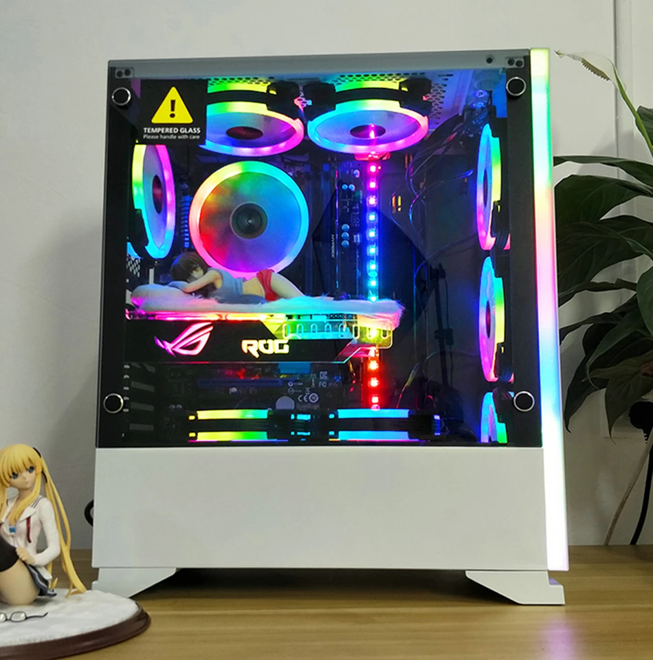 LED RGB Ajustável, 12cm, Mute Ventilador, 5V