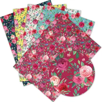 

Diy accessories 30*136cm Christmas Santa Claus Printed Faux Synthetic Leather Sheets for Bow,DIY handmade Materials L316