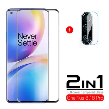 

2in1 3D Curved Full Cover tempered glass For oneplus 8 protective glass for OnePlus 8 pro 8pro one plus 8 screen protector