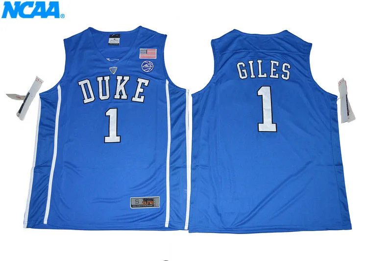 Новое поступление высокое качество Duke Harry Giles#1 футболка колледжа ограниченная Спортивная футболка S-XXXL - Цвет: 2