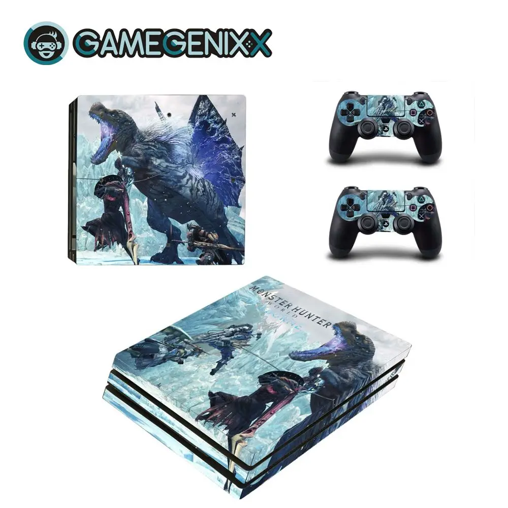 GAMEGENIXX Кожа Наклейка виниловая обложка полный набор для PS4 Pro консоли и 2 контроллеров-Monster Hunter