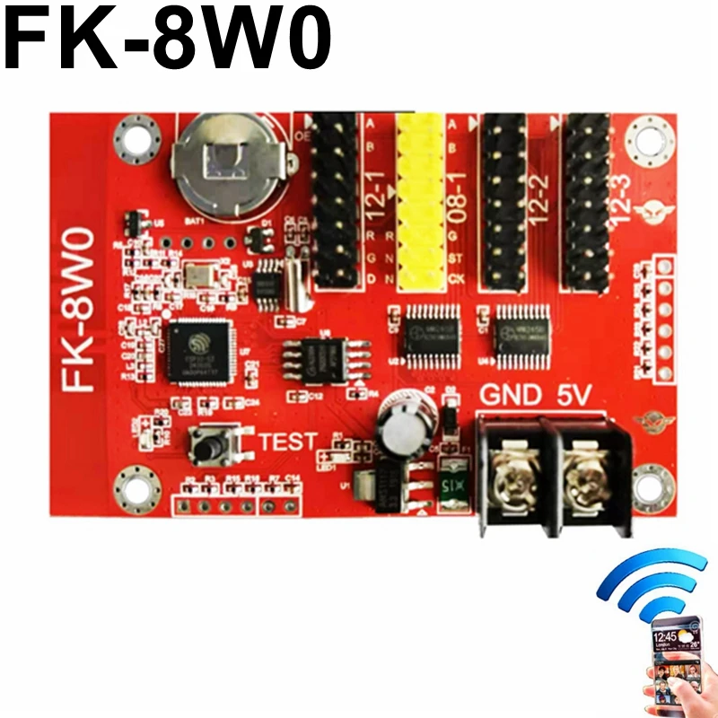 FK-8W0 WI-FI светодиодный Управление карты 1024x48 пикселей P10 f3.75 f5.0 p4.75 Дисплей модуль