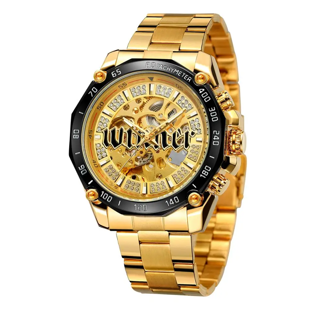 

Winner Brand Luxury Men Automatic Watch Stainless Steel Mechanical Mens Wrist Watches Luminous Hand Causal Sport Male Clock