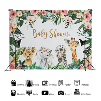 

3 Size Cartoon Zoo Potography Background Backdrop Vinyl Cloth for Kids Baby Birthday Party Photographic Studio Backdrop Prop