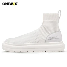 ONEMIX Sock Ankle Boots For Men Height Increasing Walking Shoes Women Outdoor Trekking Sneakers Autumn Winter Warm