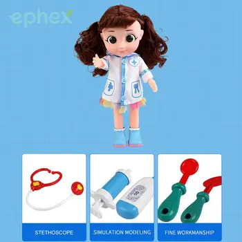 

Ephex Cool Plastic Multi-Function Simulation Dolls Interesting Safe Material Doll Play House Diversification Doctor Tools Voice