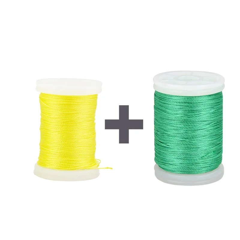 Green.Yellow 2 шт. высокое качество, для стрельбы из лука, профессиональная струна для лука, Сервировочная нить, защитная струна, различные Струны для лука, изогнутый лук, аксессуары - Цвет: Green.Yellow