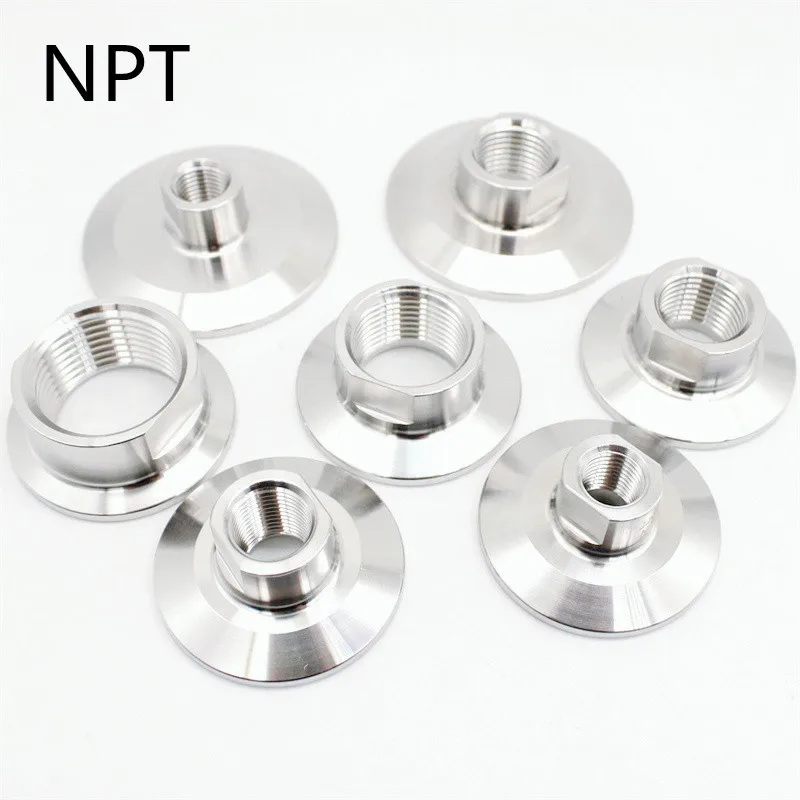 1/4 3/8 1/2 3/4 1 1-1/4 1-1/2 NPT Female 1.5 2 Tri Clamp Sanitary Pipe Fitting Connector SS304 Stainless Homebrew stainless steel tri clamp 25 4mm 34mm 50 5mm 64mm x npt female adapter tc tri clamp female parts ss304 pipe fittings