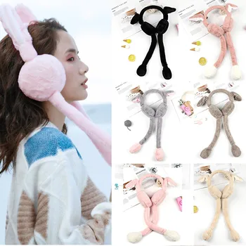 

Women Winter Warm Earmuffs Cute Rabbit Airbag Plush Ear Warmer Gifts TT@88