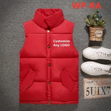 WP-RA новая брендовая мужская куртка без рукавов зимний классический пуховый жилет мужской корейский стиль теплый однотонный модный жилет для досуга