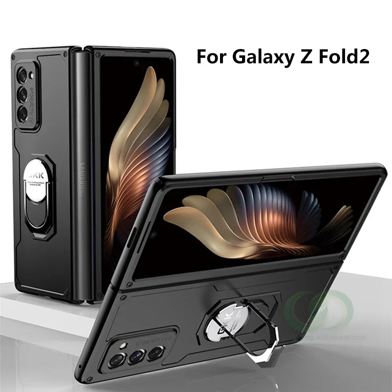 Armor Case For Samsung Galaxy Z Fold 2 5G Case Anti-knock Protection With Ring Hard Cover for Samsung Z Fold 2 W21