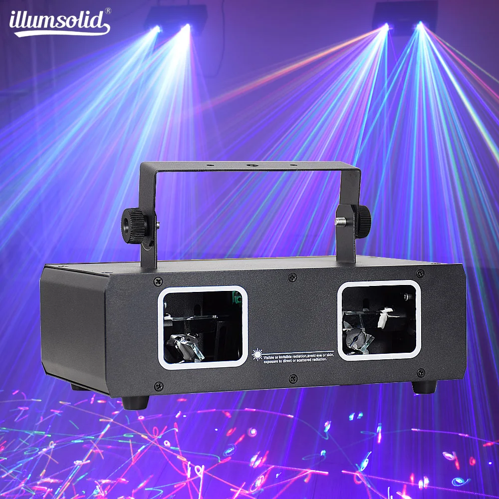 

Лазерный луч DMX 512, Профессиональный RGB луч с 2 линзами, красный, зеленый, синий цвета, для диджея вечерние, шоу, клуба, праздника, дома, бара, сценическое освещение