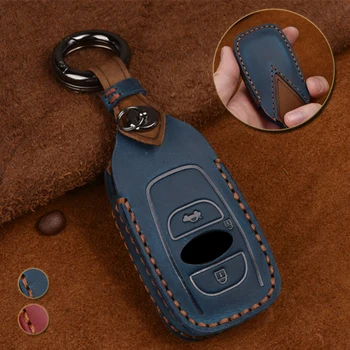 

3 Buttons Retro Leather Car Key Fob Case Cover Holder For Subaru Forester Legacy Outback