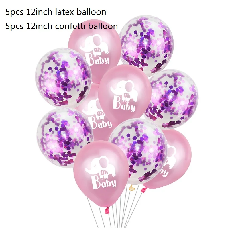latex balloon set Q Детский душ Слон-шар баннеры он или она пол раскрывают вечерние украшения гелиевые латексные шары мальчик девочка декор для вечеринки в честь Дня Рождения - Цвет: latex balloon set Q