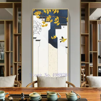 

Photo frame Picture frame Art paintings Chinese Retro metal Background wall rectangle Golden leaves Wall hanging Home Decoration