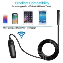 Инспекционная камера 1200P телескопическая Wifi эндоскоп IP68 Водонепроницаемый 2.0MP эндоскоп HD змеиная камера с 8 светодиодный для iOS Android
