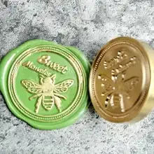 Сладкий пчелиный воск печать штамп Свадебные наклейки для конвертов пчелы уплотнение воск штамп индивидуальный восковой штамп плавильной печи плита коробка набор