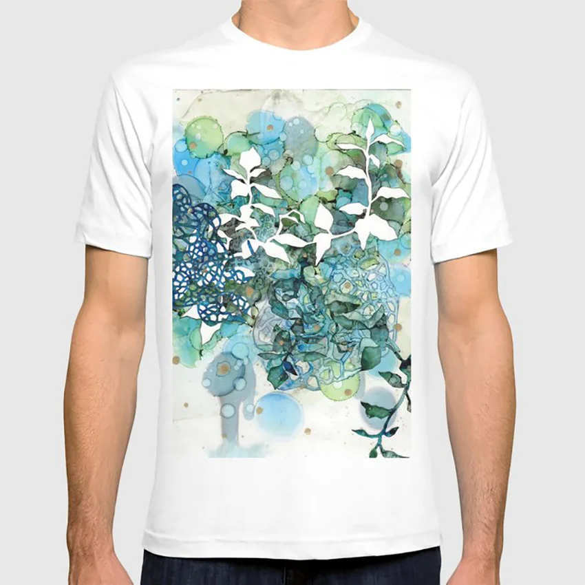 Beauty Of Chaos 1 T Shirt Plants Green Blue | Мужская одежда