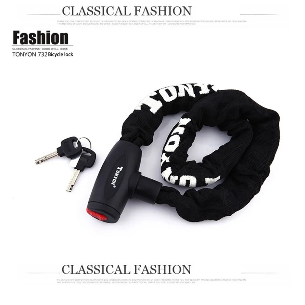 Chain Lock Security Anti-Theft with Keys for Bike, Motorcycle, Bicycle, Door#4P27