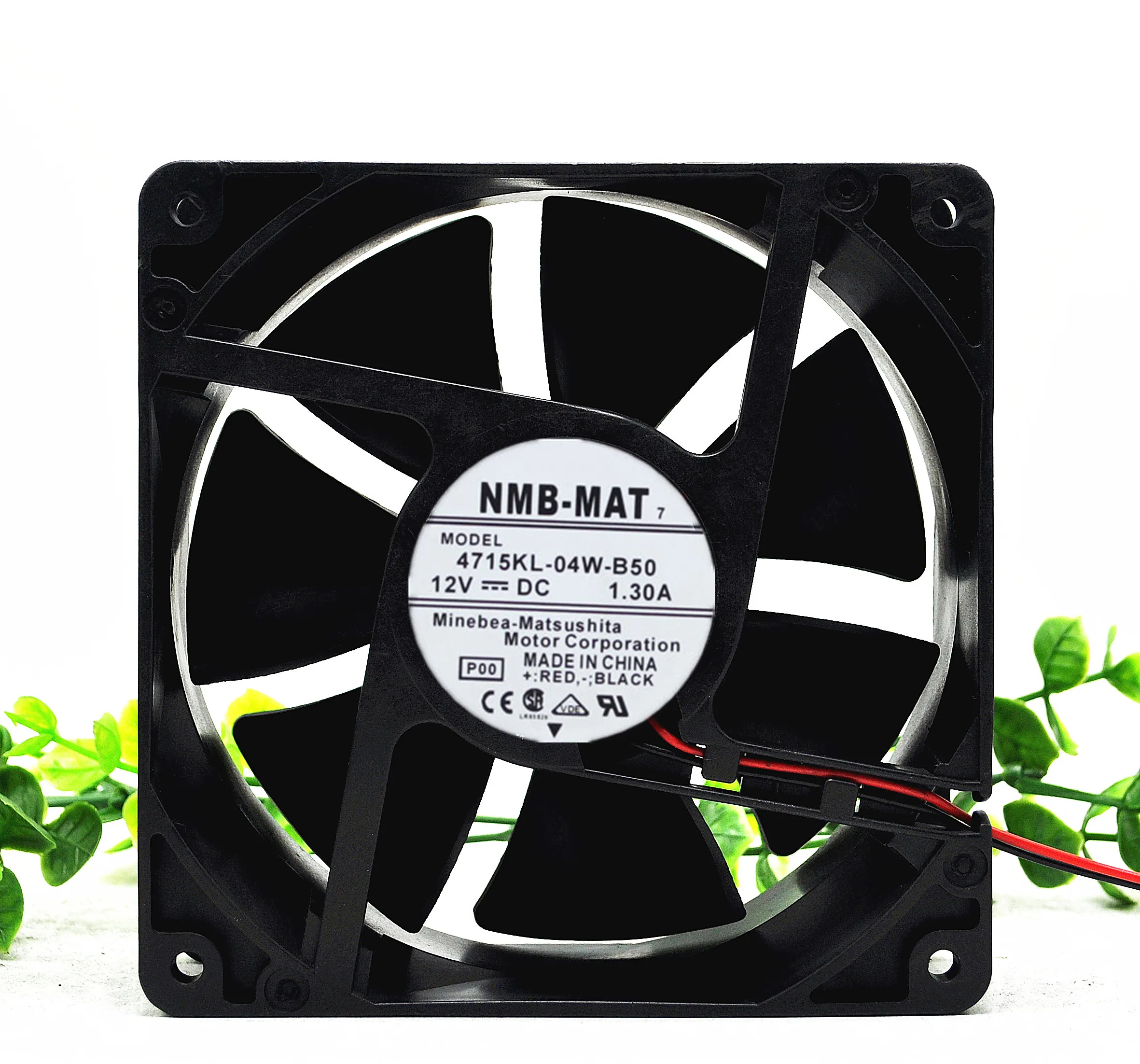 НМБ 4715KL-04W-B50 12V 9 5 V до 12 6 129.9CFM 50dB 12038 2-проводной осевой вентилятор охлаждения |