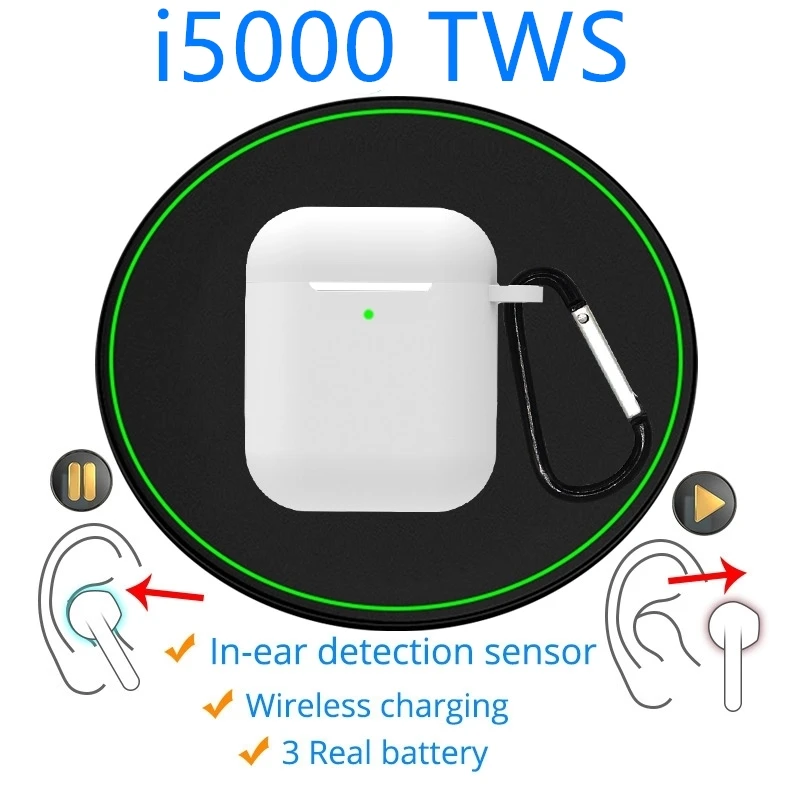 New i5000 tws 1:1 in-ear detection 1536u Smart Sensor Pop Up Earbuds Bluetooth Earphones pk i80 i200 i500 i2000 i5000 tws