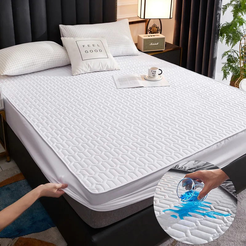 Rubber Band Waterproof Mattress Topper Wetting Pad Cover Bed Sheets - China  Fitted Cover and Mattress Protector price