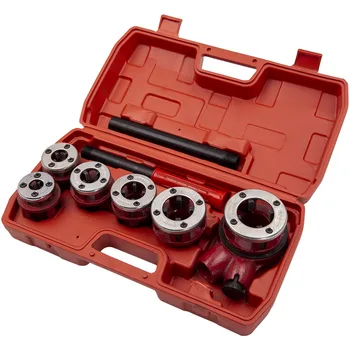 

Ratcheting Pipe Threader Kit Set 6 Dies W/Storage Case Random Color