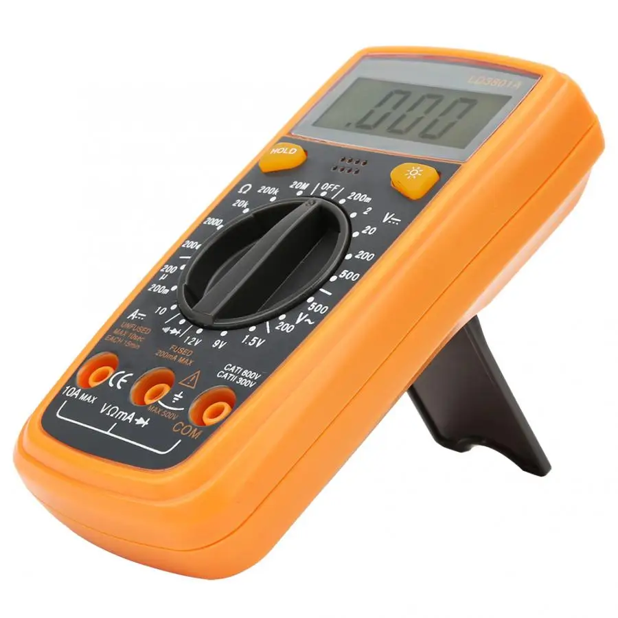 LD3801A Многофункциональный цифровой портативный мультиметр для экрана AC DC Вольтметр