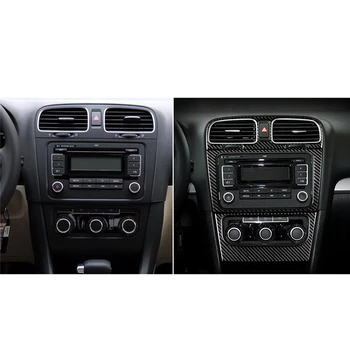 

For VW Golf 6 Gti R MK6 2008-2012 Vehicle Interior CD Panel Cover Trim Decals Car Carbon Fiber Stickers Car Styling